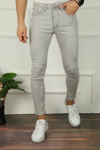 çerme Men's Gray Nail Slim Fit Jean Jeans Pants Ç13
