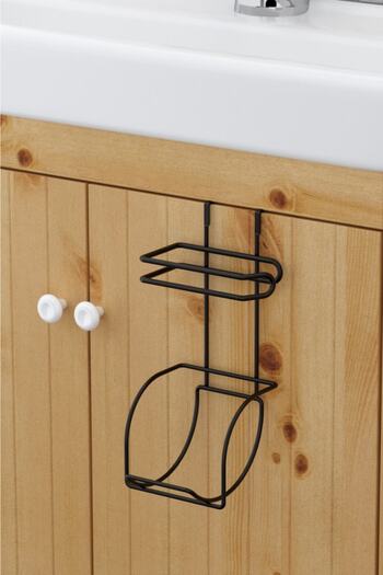 Teknotel REFILL TOILET PAPER HOLDER WITH HANGING TOILET COVER MATTE BLACK SF282