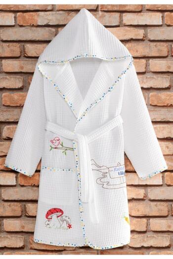 Zeynep Tekstil Sweet Pike Embroidered Boy's Bathrobe