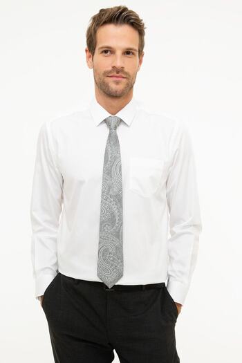 Pierre Cardin Білий Regular Fit Basic Gomlek