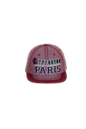 Fonem City Paris Cotton Unisex Hiphop Cap Hat Red