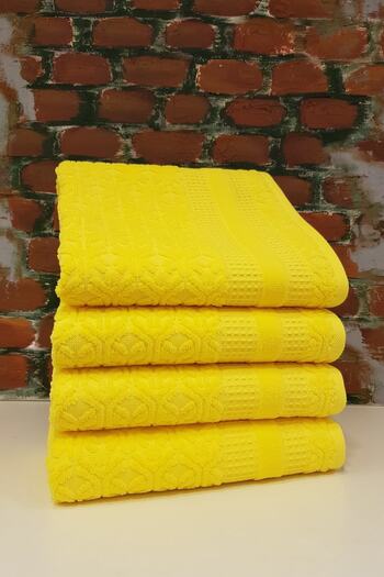 Özdilek Lyre 4-Piece Towel - Yellow
