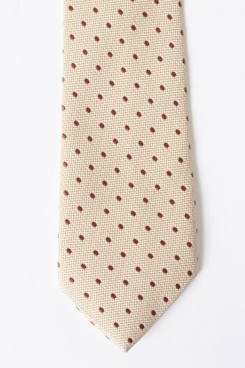 ALTINYILDIZ CLASSICS Men's Beige Patterned Beige Tie