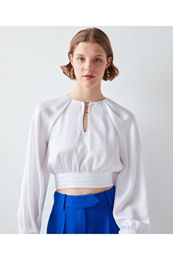 İpekyol Crop Blouse with Metal Accessories