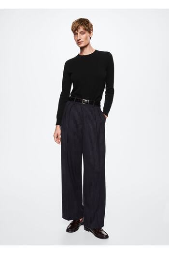 MANGO Woman Women's Black Cashmere Sweater