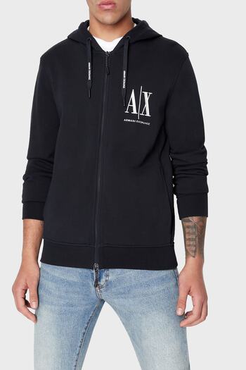 Armani Exchange Ανδρικό φούτερ - Κανονική εφαρμογή, κουκούλα, φερμουάρ, 100% βαμβάκι 8nzmpp Zj1zz 1510