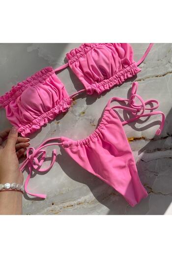 nuriçgiyim Gathered Bikini Set