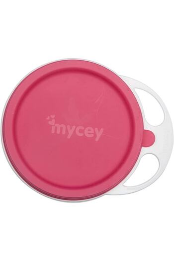 mycey Tcm06053 - Pink Food Plate with Lid