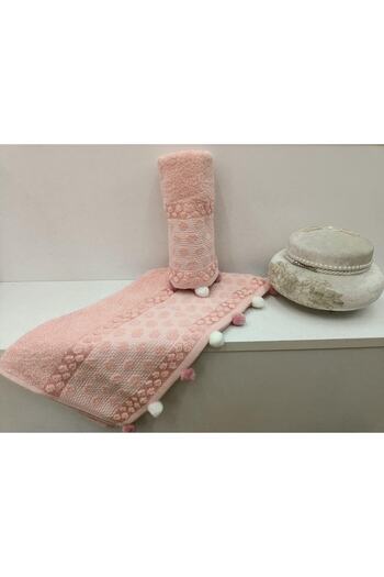Kardelen 100% Cotton Soft Towel - Pompom Dowry Hand Face