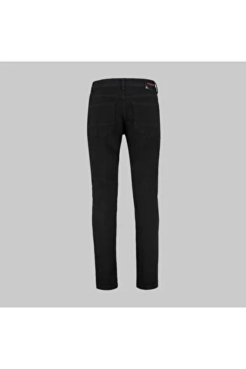 Sarar Interview Midas Black Woven Slim Fit Denim Trousers
