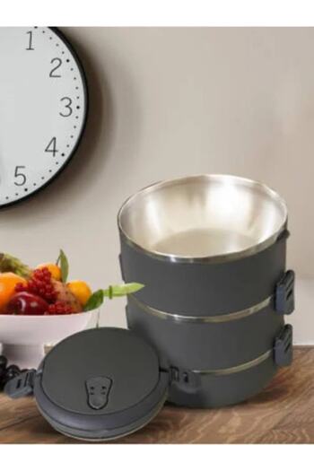 abnturk Renk Garantisi Yok! Freshbox 3lü Içi Paslanmaz Çelik Dışı Plastik Sızdırmaz Hava Geçirmez Sefer Tası