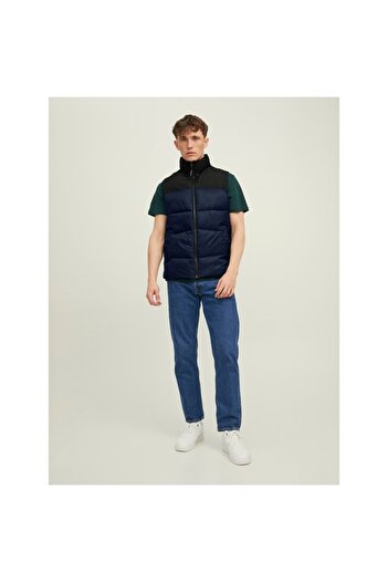 Jack & Jones Jack&Jones Чоловічий жилет з високим коміром, синій 12212221