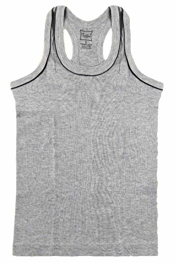 Tutku Boy Gray Ribbed Athlete Undershirt