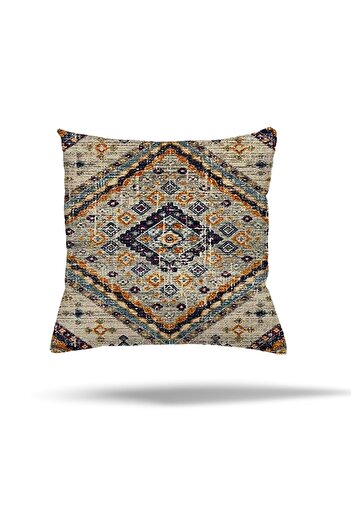 on the clouds Ethnic Leaf Patterned Feather Hidden Zippered Pillowcase - Throw Pillow Case