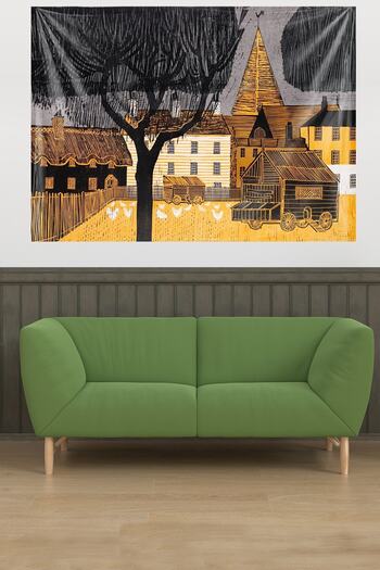 on the clouds Homes Painting Pattern Stain Resistant Velvet Textured Fabric Wall Cloth Wall Carpet Tapestry