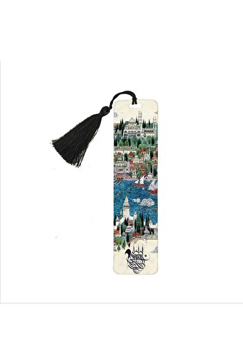Sadrazam Istanbul Miniature Printed, Tasseled Bookmark (gift Bookmark,ayraç-070)
