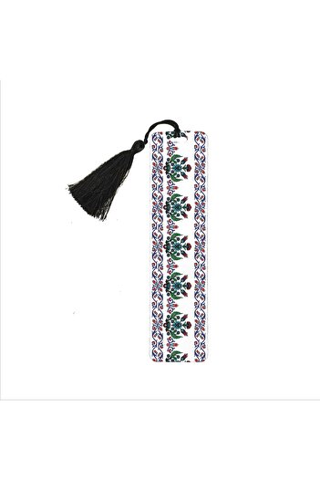 BAKSEPETE Tile Pattern Printed Tasseled Bookmark (Gift Bookmark Bookmark-127)