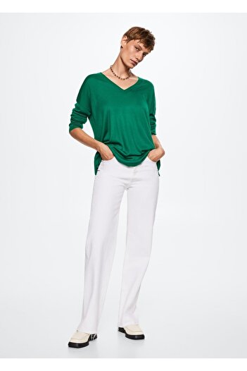 MANGO Woman V-Neck Knitted Sweater