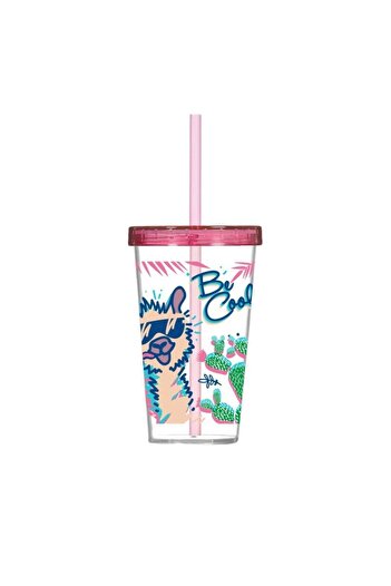 Herevin Be Cool 660 Cc Patterned Glass with Straw - 161448 -001P