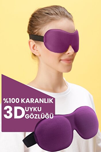 Viscofoam Sleeping Goggles Sleeping Headband 3D Sleeping Goggles Purple