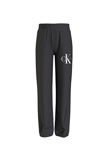 Calvin Klein Dar Paça Siyah Kız Çocuk Eşofman Altı Ig0ıg01607