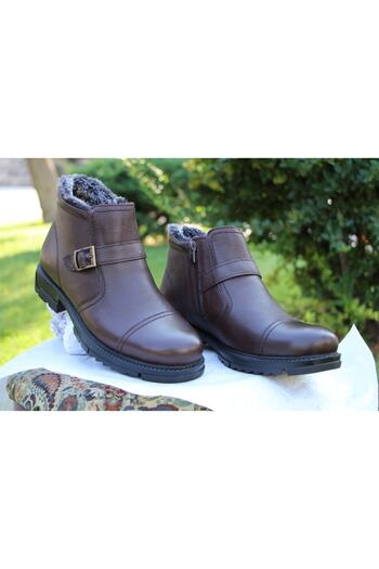 Yağlıoğlu Kundura Yağlıoğlu 2622 Cold Proof Γνήσιο Δέρμα & Γούνα Θερμικά Casual Ανδρικά Μποτάκια
