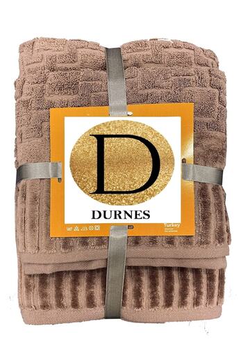 DURNES Premium Bath Set Bath Towel - Hand Towel / 100% Cotton (100% Cotton) / Brown