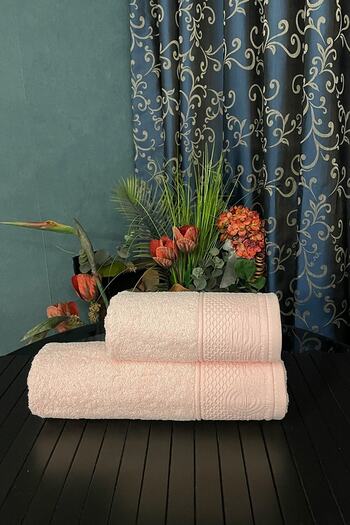 DURNES Beige Luxury Bath Set - 100% Cotton Bath Towel