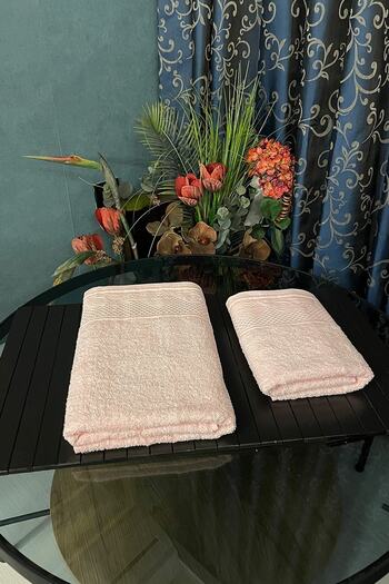 DURNES Beige Luxury Bath Set - 100% Cotton Bath Towel
