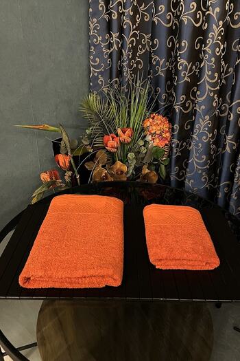 DURNES Beige Luxury Bath Set - 100% Cotton Bath Towel