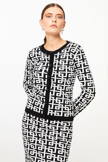 adL Geometric Patterned Knitwear Jacket
