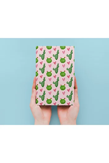 daystore Cactus Themed 3-Piece Notebook Set - A5 - Lined - 13x21 Cm - 64 Pages