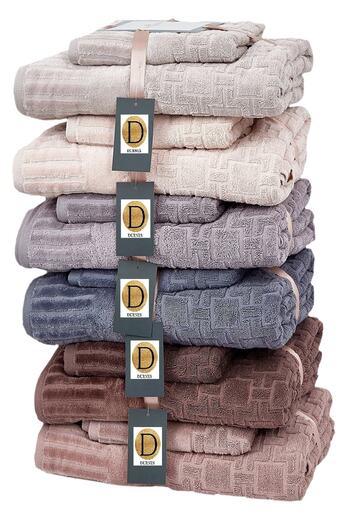 DURNES Premium Bath Set Bath Towel - Hand Towel / 100% Cotton (100% Cotton) / Blue