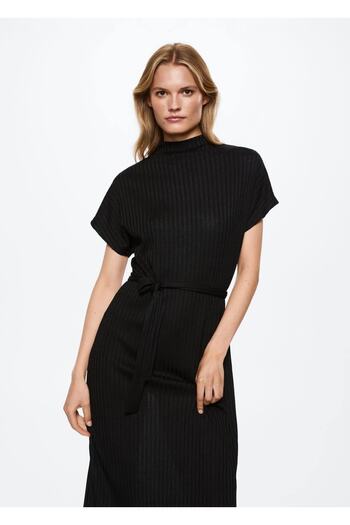 MANGO Woman Rochie midi cu nervuri