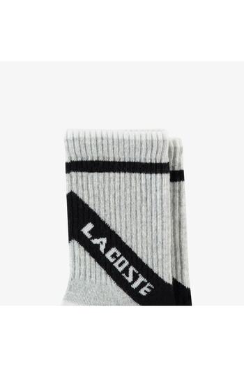 Lacoste Men's Color Blocked Gray Socks
