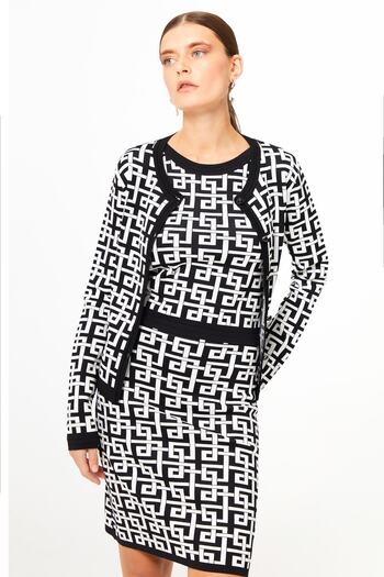 adL Geometric Patterned Knitwear Jacket