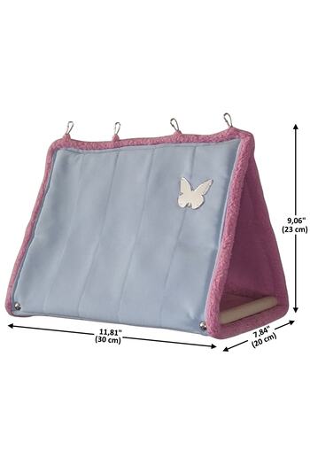 Akat Cosy Cuddly Large Size Blue+Pink Parrot Hammock (Big Parrot Species)