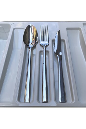 Kardelen Çubuk Luxury 18 Piece Spoon Fork Knife Set for 6 Persons