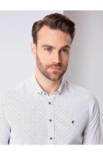 Pierre Cardin Πουκάμισο Navy Blue Slim Fit