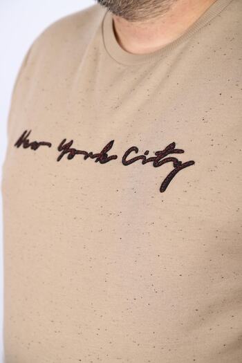 MocGrande Plus Size Sweat New York City 22704-μπεζ