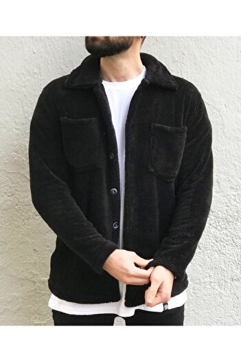 İnsane Minds Unisex Regular Fit Τσέπη Λεπτομερές Χοντρό Λούτρινο Μπουφάν