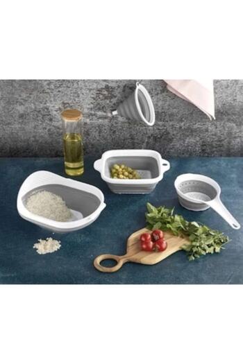 VİP AHMET Vip Ahmet Original Folding Accordion Strainer Kitchen Set