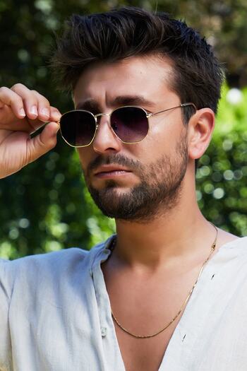 By Harmony Bh 3548 Gold Black Unisex Sunglasses