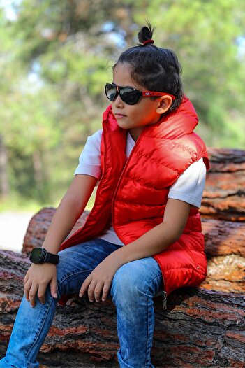 Reddot Unisex Hooded Children's Inflatable Vest - Zippered Pockets - New Season Boys' Girls' Vest