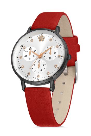 Twelve Leather Strap Women's Wristwatch