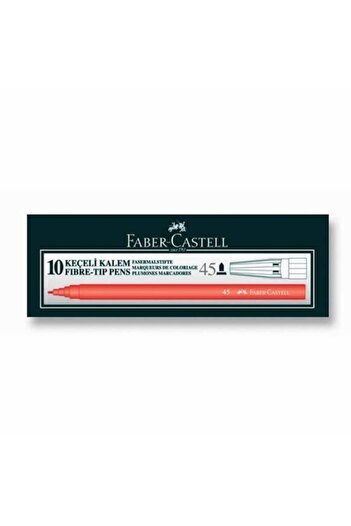 Faber Castell 45 Red Felt Pens (10 Pieces Box)