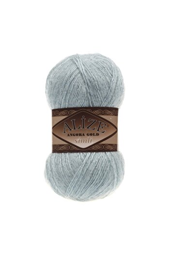 Alize Angora Gold Glitter Hand Knitting Rope Mint 114