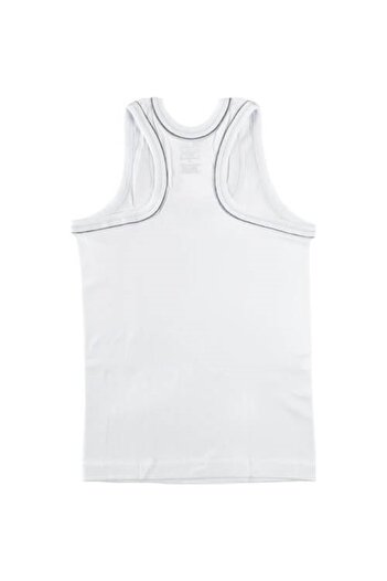 Tutku 12 Pieces White Color Ribbed Children's Athlete Undershirt