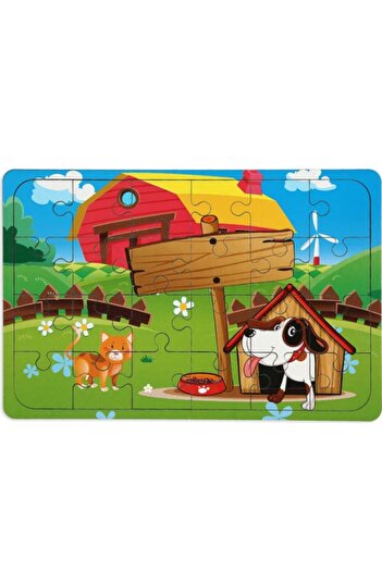 MAKETÇİNİZ 4 Adet 24 Parça Ahşap Puzzle Yapboz Set-3