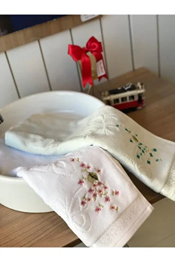 Özdilek Jasmin 2-pack Hand-Face Towel 50x90-mint-white
